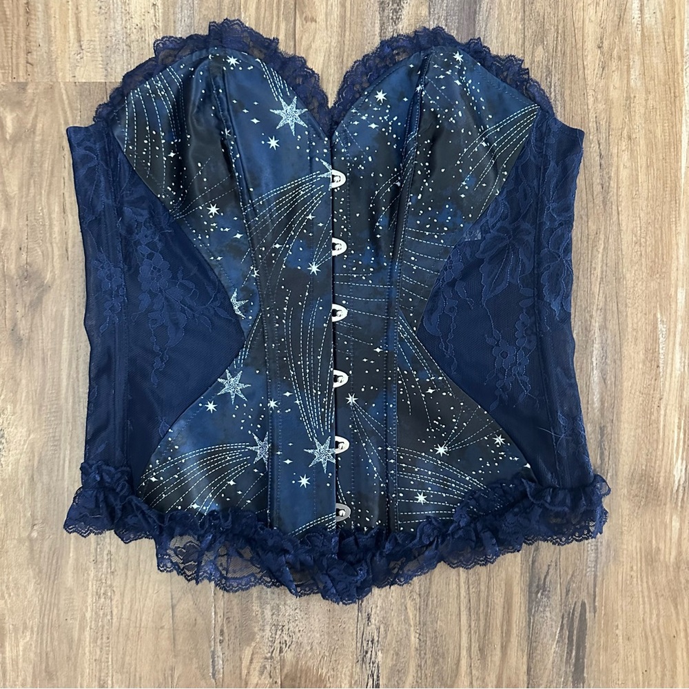 Adore Me Midnight Blue Starry Corset